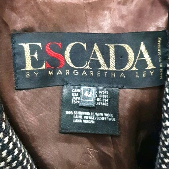 ESCADA Women's 100% Wool Tweed Blazer Jacket - Picture 2 of 6